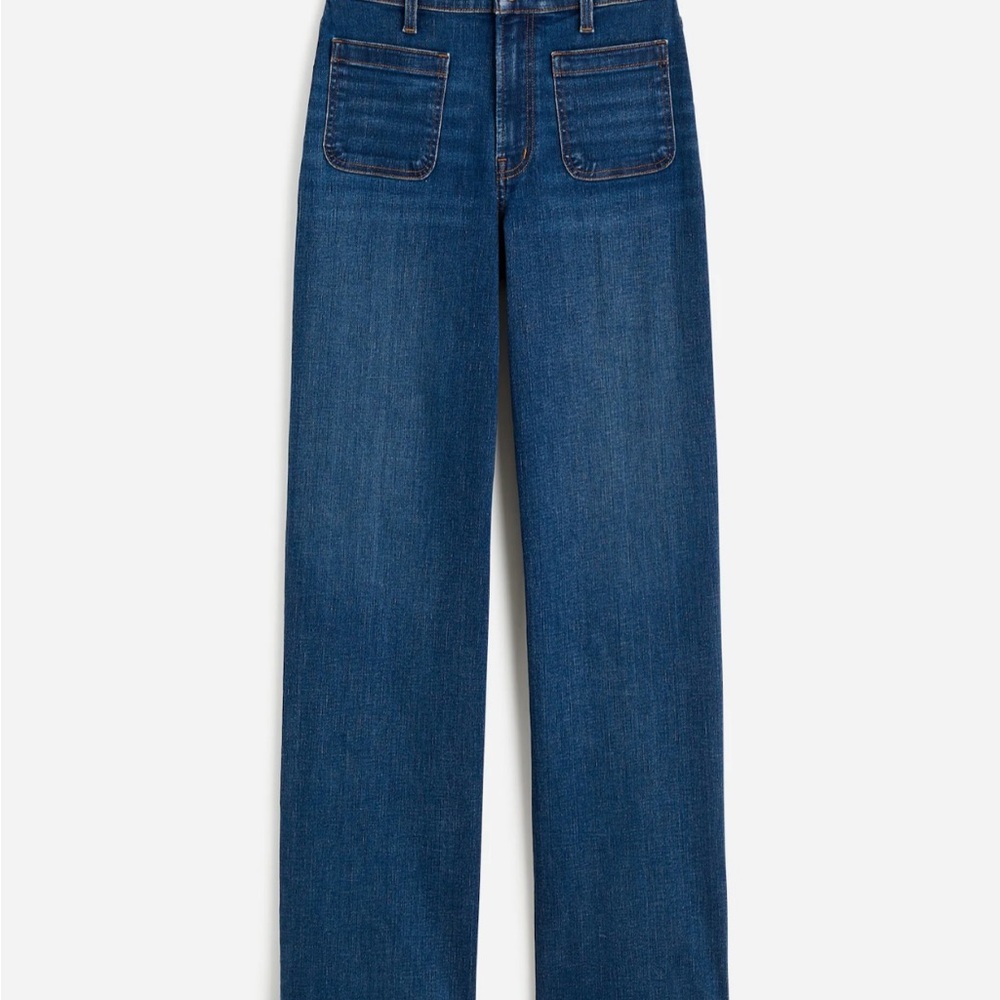 The Emmett Wide-Leg Full Length Jean: Patch Pocket Edition by Madewell